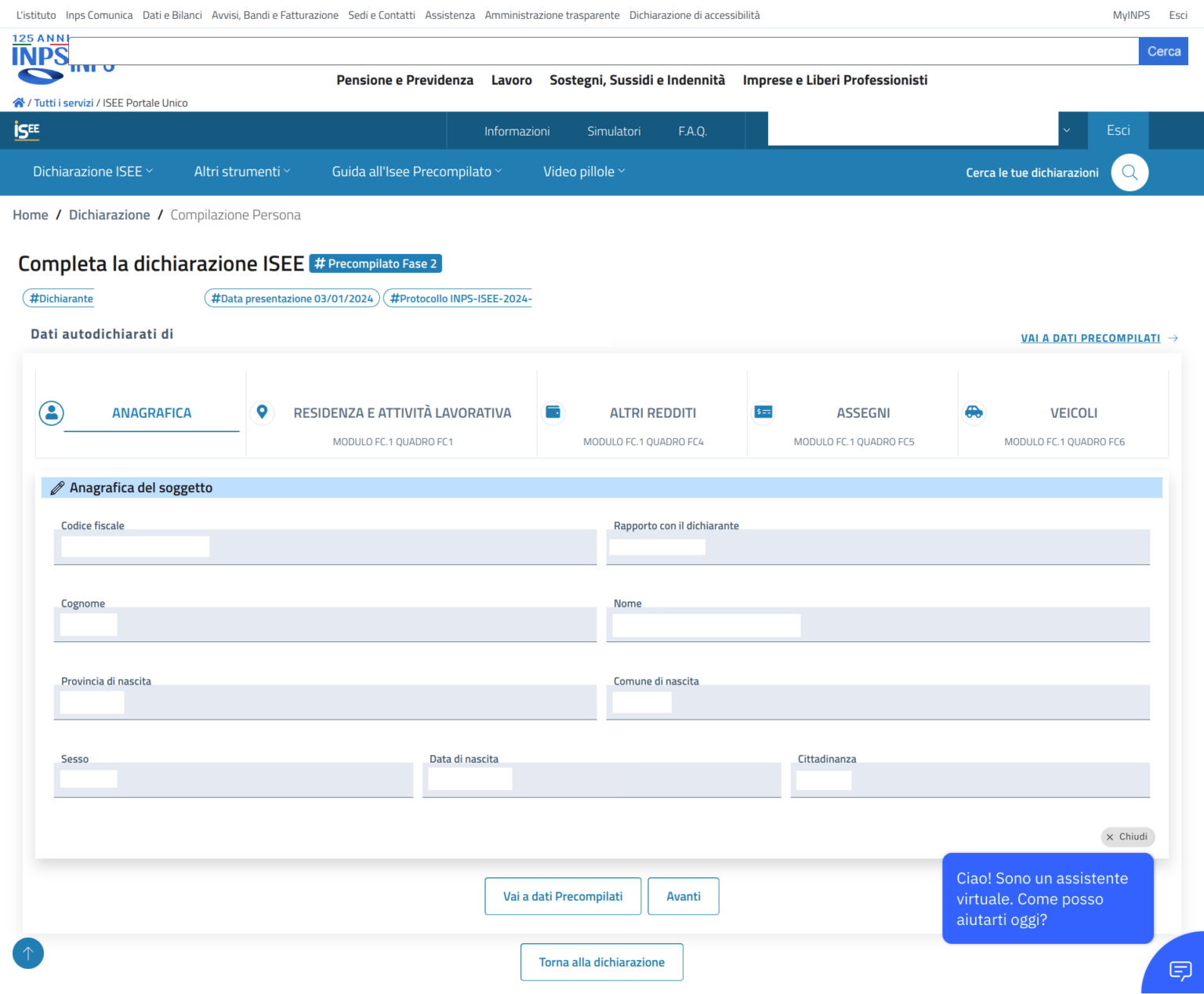 Richiedere Online Isee Precompilato Guida Illustrata Computer